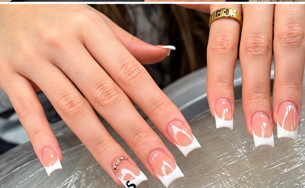 French tip acrylic nails